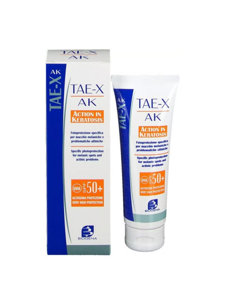 Biogena TAE X AK 50+ (SPF 80) Солнцезащитный регенерирующий крем при гиперпигментации и кератозе