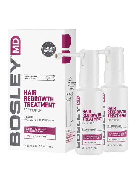 Bosley MD Hair Regrowth Treatment Спрей з міноксидилом 2% для відновлення росту волосся у жінок