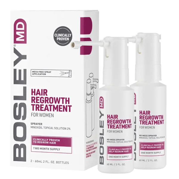 Bosley MD Hair Regrowth Treatment Спрей з міноксидилом 2% для відновлення росту волосся у жінок