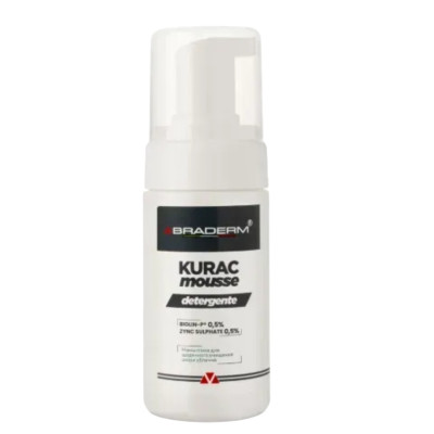 Braderm Kurac Cleansing Mousse Ніжна пінка для вмивання з пребіотиками