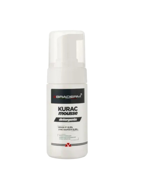 Braderm Kurac Cleansing Mousse Нежная пенка для умывания с пребиотиками