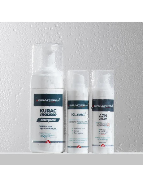 Braderm Kurac Cleansing Mousse Нежная пенка для умывания с пребиотиками