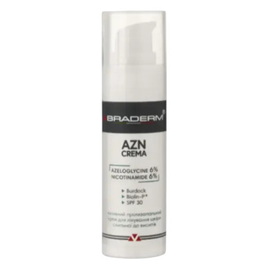 Braderm Azn Cream SPF 30 Сонцезахисний крем із протизапальною дією