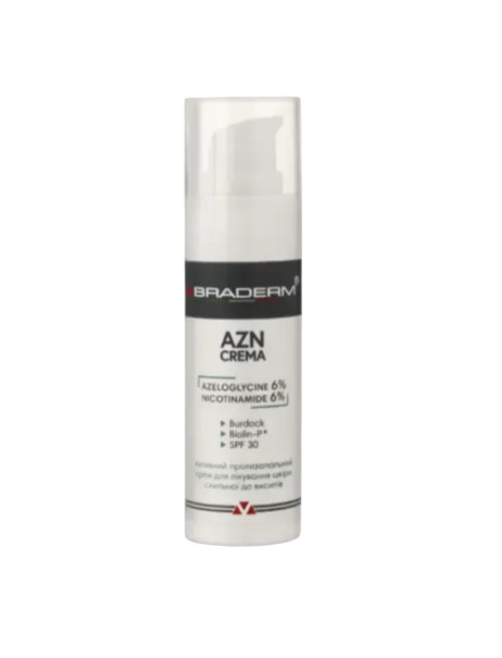 Braderm Azn Cream SPF 30 Сонцезахисний крем із протизапальною дією