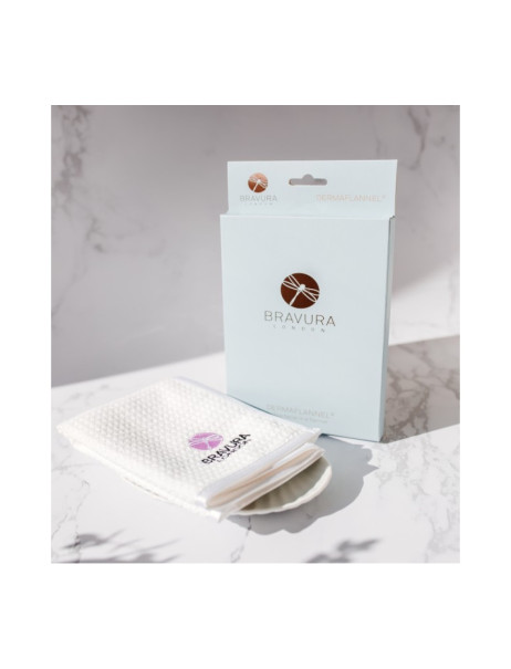 Bravura London Dermaflannel Exfoliator for Face & Body Фланель ексфоліант для очищення та розгладжування шкіри обличчя та тіла