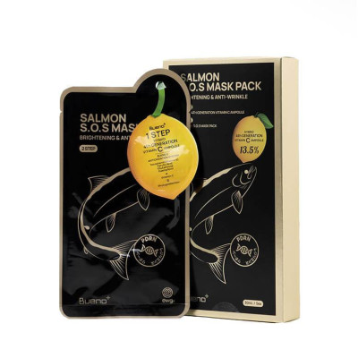 Bueno Salmon VItamin S.O.S Mask Двухступенчатая тканевая маска для лица