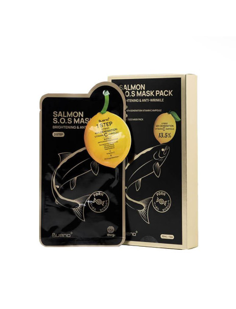 Bueno Salmon VItamin S.O.S Mask Двухступенчатая тканевая маска для лица