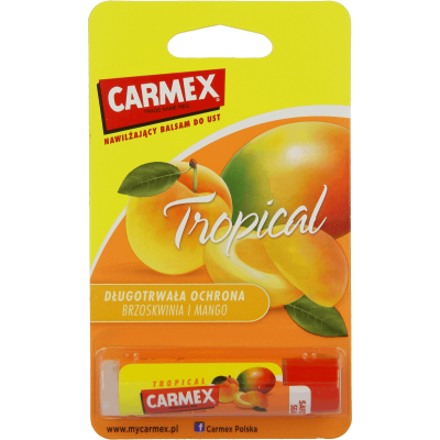Carmex Лечебный бальзам-стик для губ "Тропический" Daily Care Lip Balm Tropical Mango Stick SPF 15