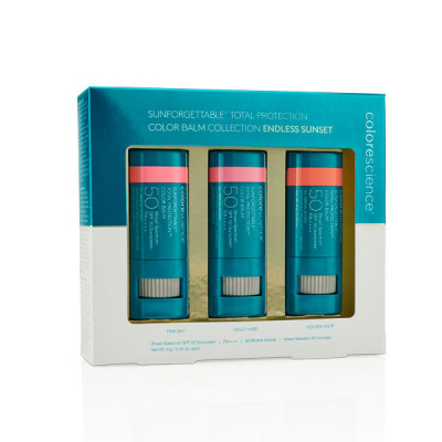Colorescience Sunforgettable Total Protection Balm SPF 50 Multipack Endless Sunset Collection Набор бальзамов для губ и румян