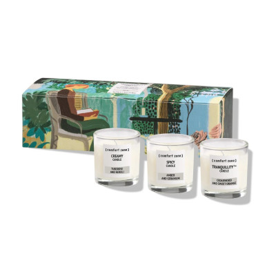 Comfort Zone Gift Collection The Conscious Gardens Tranquillity Candle Set Подарунковий набір Ароматичне тріо свічок