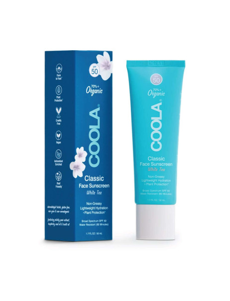 Coola Classic Face Organic Sunscreen SPF 50 White Tea Сонцезахисний зволожуючий крем для обличчя 