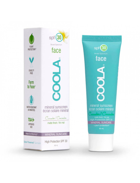 Coola Face Mineral Matte Sunscreen Cucumber SPF 30 Сонцезахисний матуючий крем для обличчя 
