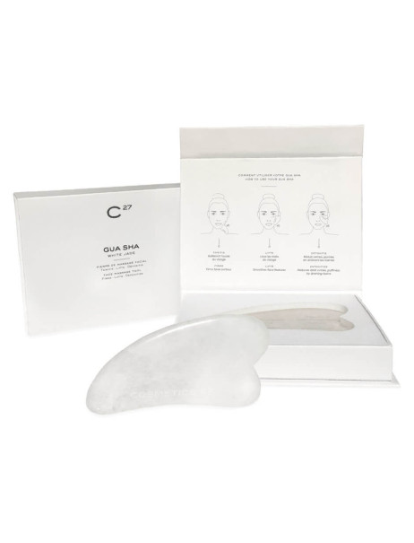 Cosmetics 27 Gua Sha Гуа ша для массажа из белого нефрита