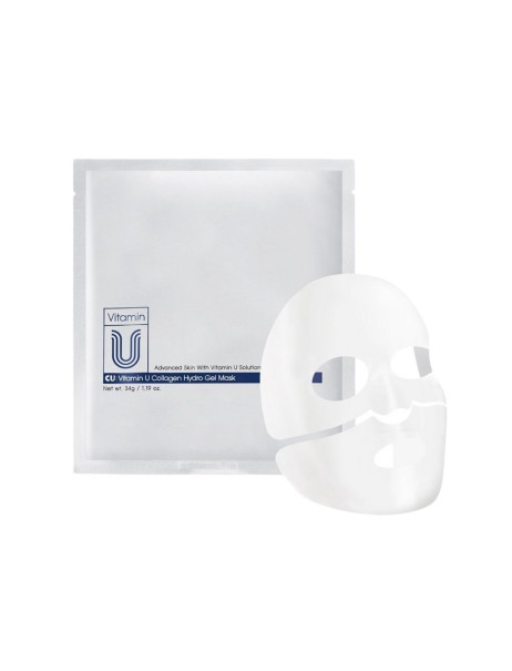 CU Skin Vitamin U Collagen Hydro Gel Mask Гидрогелевая маска двойного действия для наполнения и сияния кожи