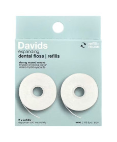 Davids Expanding Dental Floss Two Refills Зубная нить 2 рефила - Написать отзыв