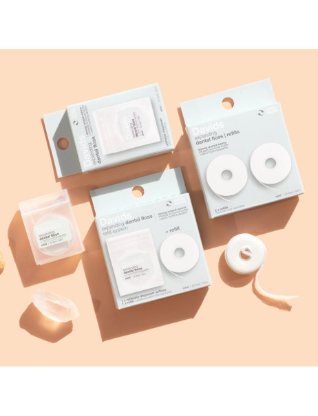 Davids Expanding Dental Floss Two Refills Зубная нить 2 рефила
