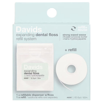 Davids Expanding Dental Floss + Refill Зубная нить + рефил