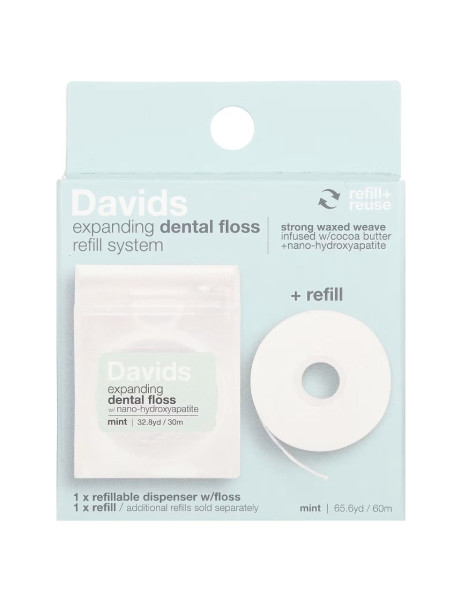 Davids Expanding Dental Floss + Refill Зубная нить + рефил