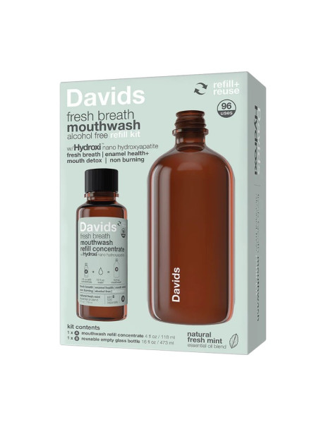 Davids Fresh Breath Mouthwash Ополаскиватель для рта (набор ополаскивателей + бутылка)