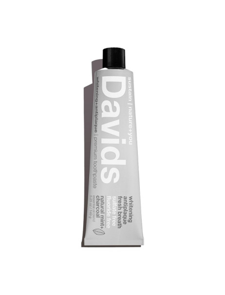 Davids Peppermint Charcoal Зубная паста защита от зубного налета для взрослых со вкусом угля и перечной мяты