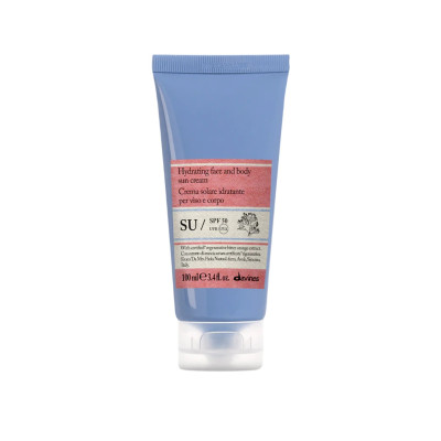 Davines SU Hydrating SPF 50 Face & Body Sun Cream Зволожувальний сонцезахисний крем для обличчя та тіла