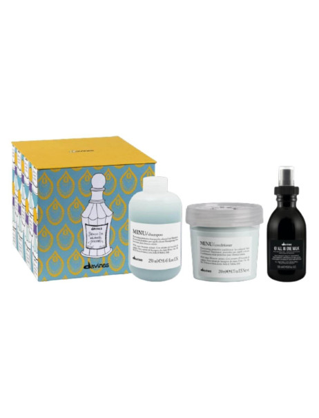 Davines MINU Box «Whimsicle Peacocks» Подарунковий набір для фарбованого волосся