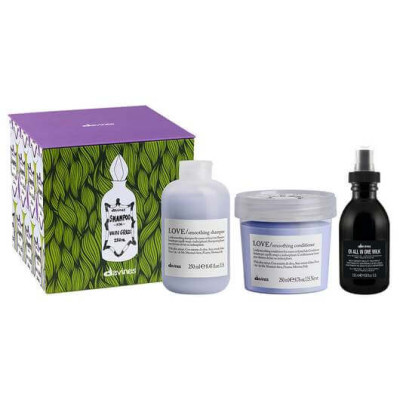 Davines Love Smoothing Box «Vain Grass» Подарунковий набір для неслухняного волосся
