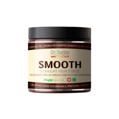 Dr.Sorbie Smooth Straight Mask Forte Розгладжуюча фітомаска для сухого, жорсткого, пористого та пошкодженого волосся