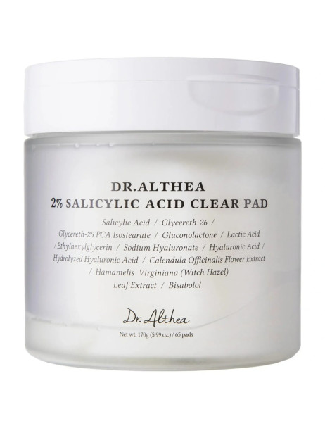 Dr.Althea 2% Salicylic Acid Clear Pad Тонер-педы с 2% салициловой кислотой для себорегуляции, очищения пор и более ровной текстуры кожи