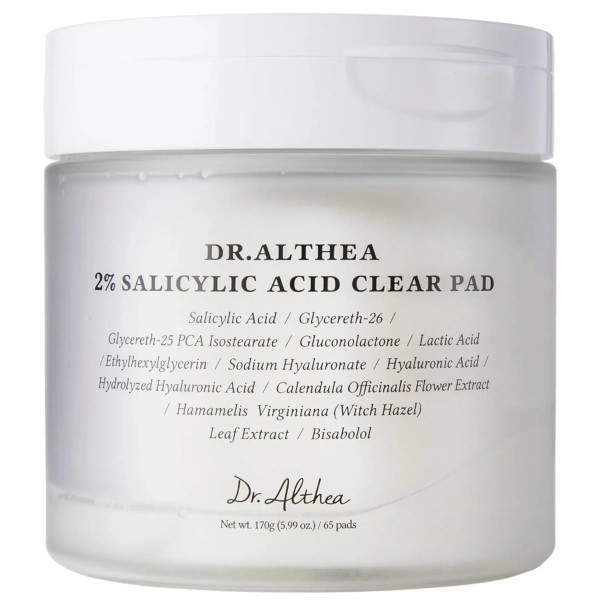 Dr.Althea 2% Salicylic Acid Clear Pad Тонер-педы с 2% салициловой кислотой для себорегуляции, очищения пор и более ровной текстуры кожи