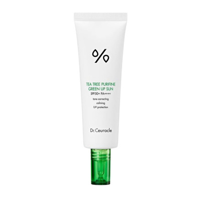 Dr.Ceuracle Tea Tree Purifine Green Up Sun SPF 50+ PA++++ Солнцезащитный крем для нейтрализации покраснений