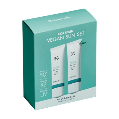 Dr.Ceuracle Cica Regen Vegan Sun Set Набор солнцезащитных веганских кремов с центеллой 