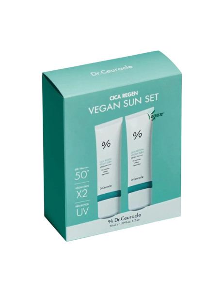 Dr.Ceuracle Cica Regen Vegan Sun Set Набор солнцезащитных веганских кремов с центеллой