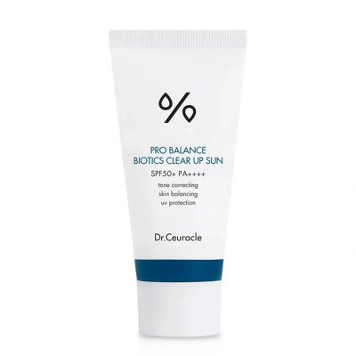 Dr.Ceuracle Pro Balance Biotics Clear Up Sun SPF 50+ PA++++ Сонцезахисний освітлюючий крем з пробіотиками