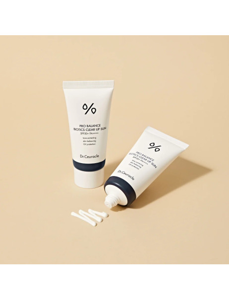 Dr.Ceuracle Pro Balance Biotics Clear Up Sun SPF 50+ PA++++ Сонцезахисний освітлюючий крем з пробіотиками