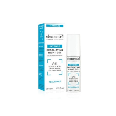 Elementre Intense Exfoliating Night Gel 8% Glycolic, Lactic, Salicylic Acids Ночной гель-эксфолиант