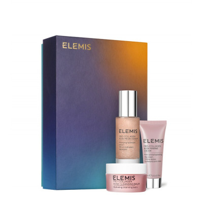 Elemis The Pro-Collagen Rose Icons Skin Soothing Trio Подарункове легендарне тріо для обличчя Про-Колаген Троянда