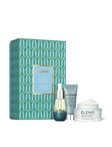 Elemis Kit: The Pro-Collagen Skin Trio Treat Hydrate & Exfoliate Skincare Routine Тріо Про-Колаген для ексфоліації, зволоження та сяйва шкіри
