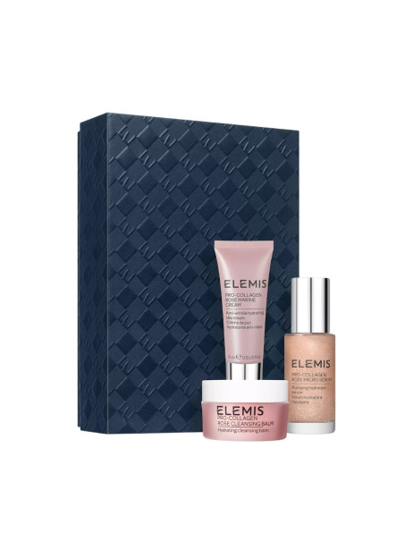 Elemis Pro-Collagen Rose Plumping Routine Kit Тріо для зволоження та заспокоєння шкіри з Трояндою