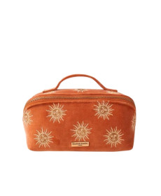 Elizabeth Scarlett Velvet Cosmetic Bag Orange Sun Бархатная косметичка, оранжевая с солнышком - Написать отзыв