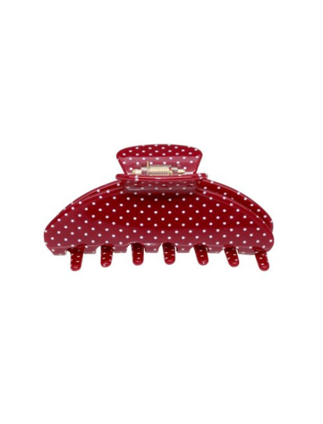 Emi Jay Big Effing Clip in Cherry Polka Dot Большой крабик для волос