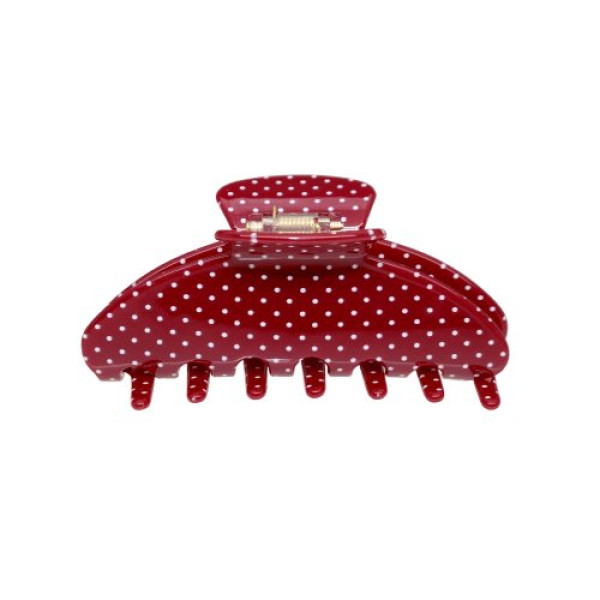 Emi Jay Big Effing Clip in Cherry Polka Dot Великий крабик для волосся