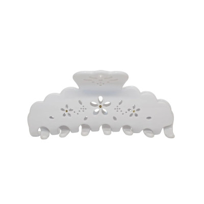 Emi Jay Big Effing Clip in Blanc Fleur Eyelet Большой крабик для волос