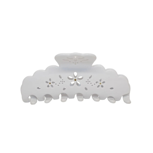 Emi Jay Big Effing Clip in Blanc Fleur Eyelet Большой крабик для волос