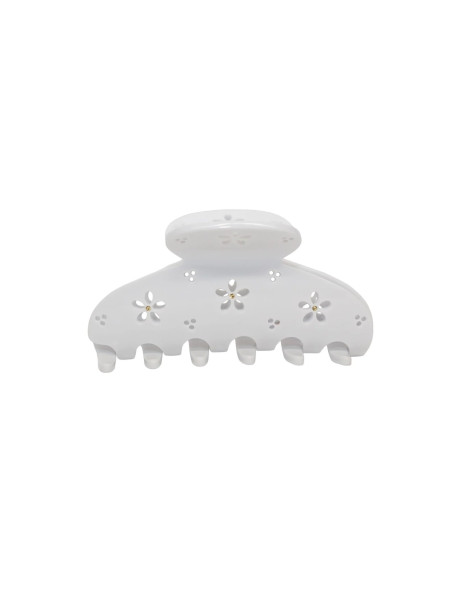 Emi Jay Lil Effing Clip in Blanc Petal Eyelet Средний крабик для волос