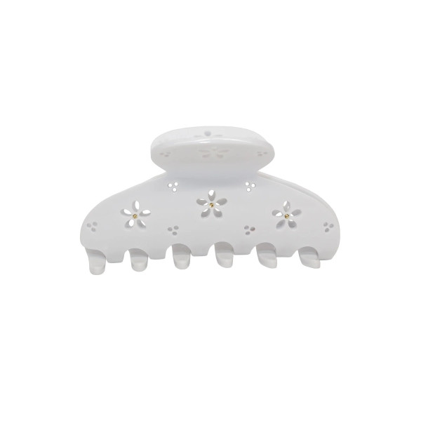Emi Jay Lil Effing Clip in Blanc Petal Eyelet Средний крабик для волос