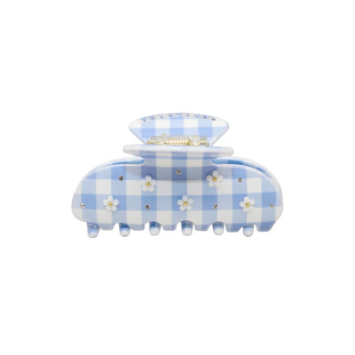 Emi Jay Sweetheart Clip in Daisy Blue Picnic Крабик для волосся