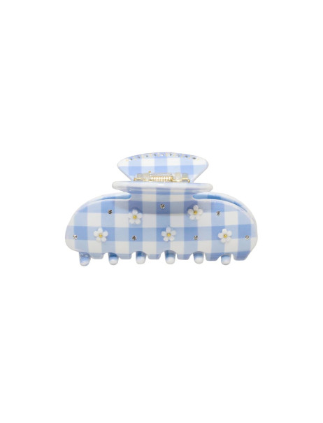 Emi Jay Sweetheart Clip in Daisy Blue Picnic Крабик для волос