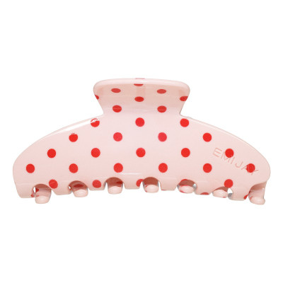 Emi Jay Big Effing Clip in Blush Polka Dot Великий крабик для волосся 