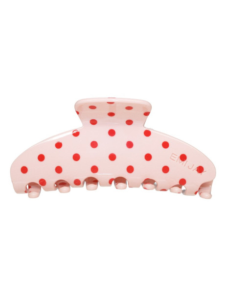 Emi Jay Big Effing Clip in Blush Polka Dot Великий крабик для волосся